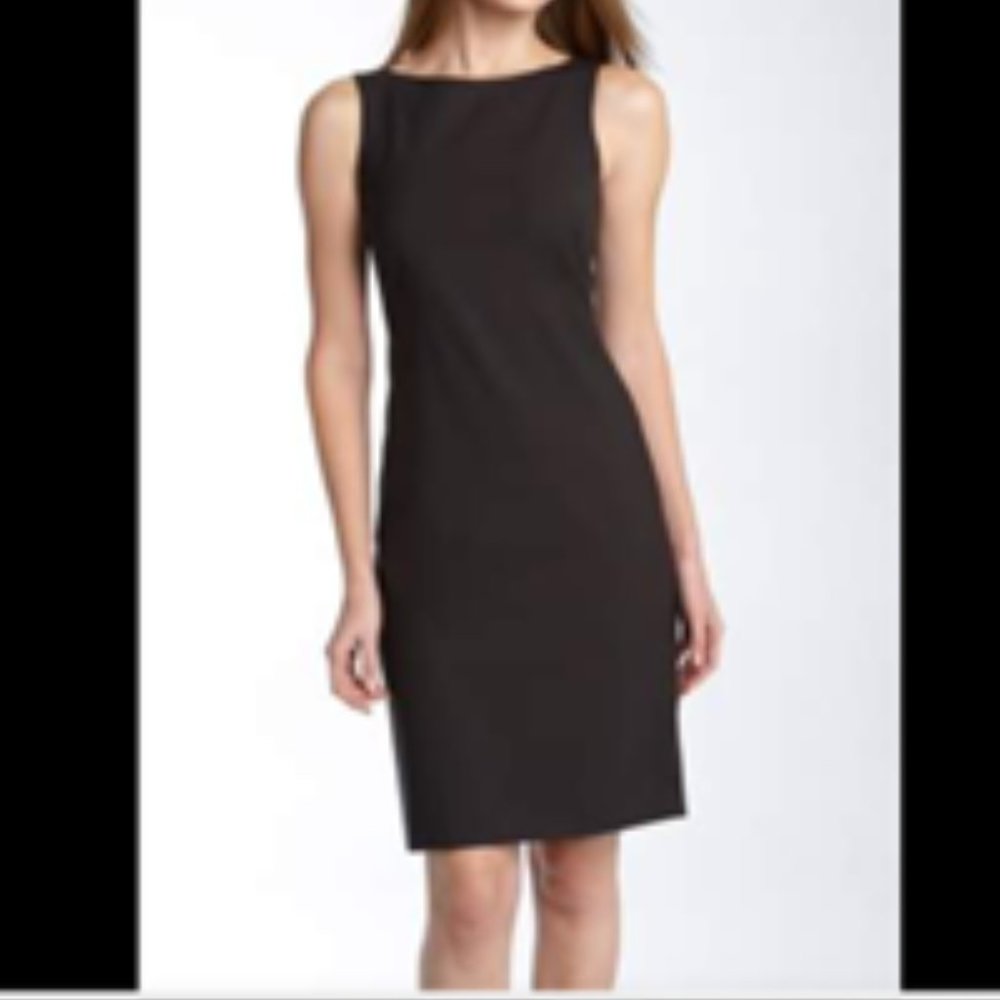 Theory Classic Sleeveless Sheath Dress - Black, Sz 6